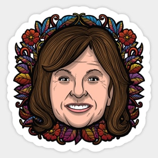 Roseanne Barr (Flowered) Sticker